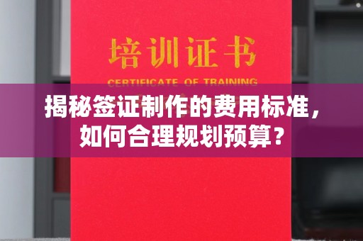 禅城揭秘签证制作的费用标准，如何合理规划预算？