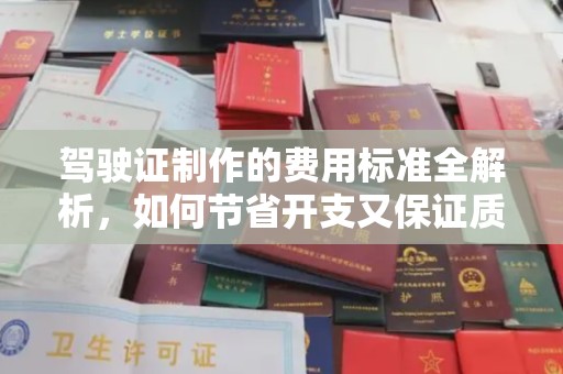 禅城驾驶证制作的费用标准全解析，如何节省开支又保证质量？