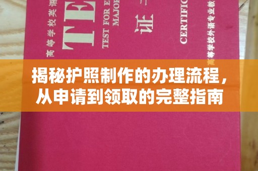 禅城揭秘护照制作的办理流程，从申请到领取的完整指南