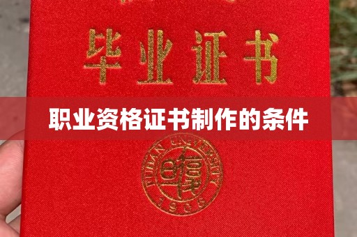 禅城职业资格证书制作的条件