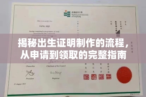 禅城揭秘出生证明制作的流程，从申请到领取的完整指南